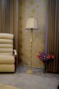 tu casa Mango Wood Floor lamp Pipping Cotton Shade-Holder type-B-22 (Khadi)...