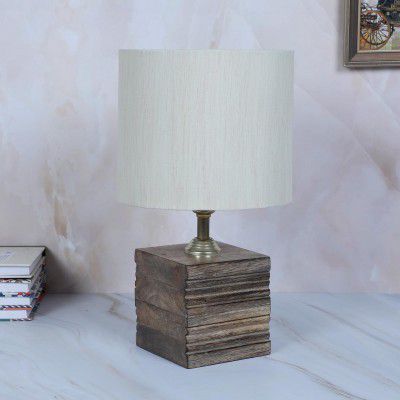 tu casa Mangowood Square Block Style Table Lamp for Home Decoration
