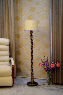 tu casa Metal Floor Lamp: Foldable Standing Lamp (Beige)