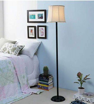 Tu Casa Metal-Iron Floor Lamp, White, Off White - Incandescent