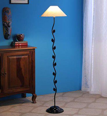 tu casa Metal-Iron Floor Lamp, White, Off White