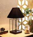 tu casa Metal-Iron Ntu-262 Black Cotton Shade Table lamp Holder (Bulb not Included) - 10 x 10 x 15, Black...
