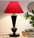 tu casa Metal-Iron Table Lamp with Holder, Red...