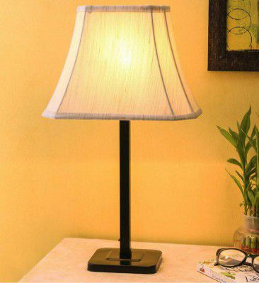 tu casa Metal-Iron Table Lamp with Holder, White, Off White