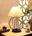 tu casa Metal-Iron Table Lamp with Holder, White, Off White...