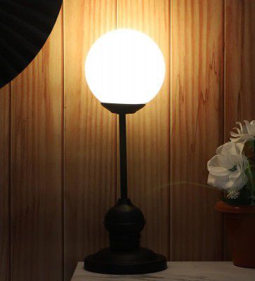 tu casa Metal Table Lamps with Glass Shade for Home Décor (Height: - 17") - Bulb not Included