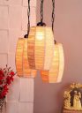 tu casa Natural Bamboo Hanging Light - Holder Type-b-22 (Multicolour, Bulb not Included)...