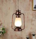 tu casa Ntu-138 Milky Glass Hanging Lantern by tu casa Holder Type b-22 (Bulb not Included)...