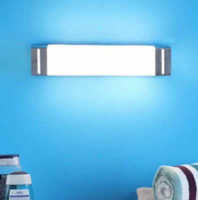 Tu casa Ntu-140 Silver Glass & Steel Bath Light by tu casa Holder Type b-22 (Bulb not Included)