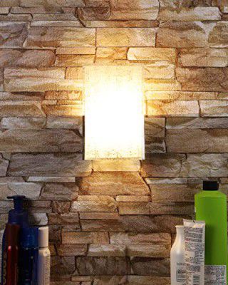 tu casa Ntu-142 White Glass Wall Light by tu casa Holder type-b-22 (Bulb not Included)