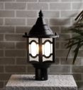 tu casa Ntu-60 Black Metal & Glass gate Light Holder Type b-22 (Bulb not Included )...