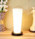 tu casa Off White Cotton Flex Shade with Black Metal-Iron Base Table Lamp (Height : 14 Inch/No Blub Included)...