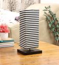 Tu Casa TC-02.-.Height-12.-.Zebra printShade.-.with Metal Base Table Lamp.-Bed Switch-Included, Black, L * W * H (4x4x12 Inches)...