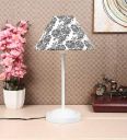 Tu Casa TC-100.-.Height-15.-.Filigree Design Print Shade.-.with Metal Base Table Lamp...