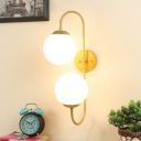 tu casa Wall Lamps/Lights with Metal Base & Milky Glass Shades for Home Décor (Height: - 50cm)...