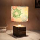 tu casa Wooden Square Block Bedside Warm Light Table...