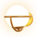 TuCasa Golden Metal Decorative Wall Lamp with Glass Globe Holder Type-E-27 (Design 4)...