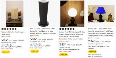 Tucasa Lamp starts From Rs.276