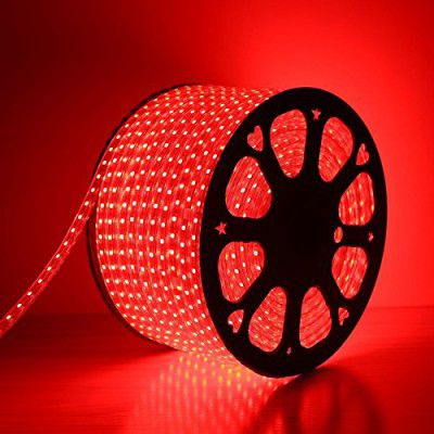 TUCASA- led Strip Rope Light,Water Proof,Decorative led Light with Adapter. (RED (10 Meter)