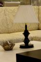 Tucasa Metal and Fabric Table Lamp with Shade, Orange...