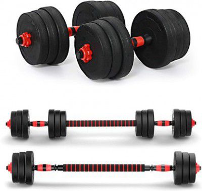 Tucker 3 In 1 Convertible & Barbell Home Gym Set Kit For Home Workout Adjustable Dumbbell  (24 kg)