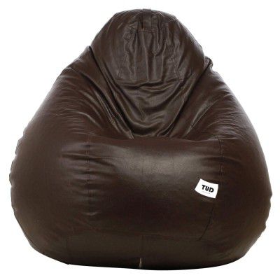 TUD Faux Leather Classic Bean Bag Filled with Beans Filled (XXXL )