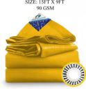 TUFFPAULIN 15FT X 9FT 90 GSM Yellow Tarpaulin Tent - For Truck body, Car, Bike, Grain Covers, Pond Liners  (Yellow)...