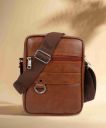 TUFH Men & Women Brown Messenger Bag - Mini...
