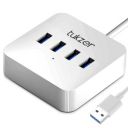 Tukzer 4-Ports USB A to USB 3.0 HUB with High-Speed Data Transfer & Fast Charing Ports (White)...