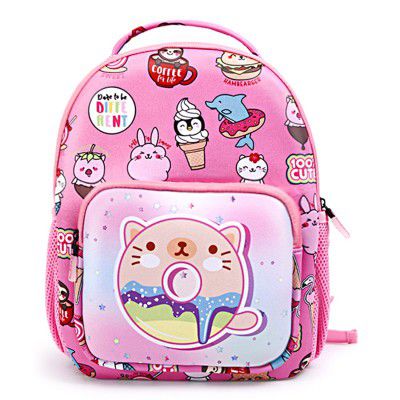 Tukzer Baggita Kids School Bag (Foodie Cat-Icecreme)-Baby Pink