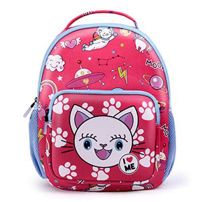 Tukzer Baggita Kids School Bag, (I Love me Cat-Space)-Pink