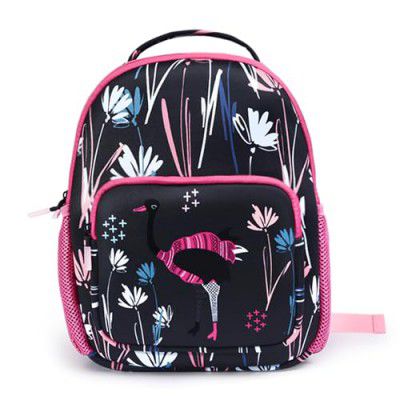 Tukzer Baggita Kids School Bag, Printed Toddler Backpack (Flowers-Black)