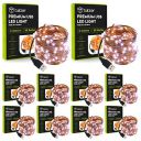 Tukzer Copper LED Fairy String Lights with USB, 3 Meter, White, Pack of 10...