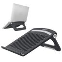 Tukzer Foldable Laptop & Tablet Stand Riser for Laptop/MacBook/Notebook Up to 15.6-Inches, with Multi-Angle Adjustment, Lightweight & Ergonomically Designed (Black)...