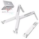 Tukzer Foldable Laptop Stand Notebook Riser for Laptop, Notebook & Tablets up to 15.6 Inch| Portable- 2 Level Height Adjustable, Ventilation for Cooling, Lightweight Durable ABS Plastic (White)...
