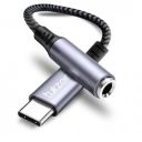 Tukzer Type C to 3.5mm Audio Jack Cable, DAC Headphone/Earphone Converter Adapter (12CM/ Black+Grey)...