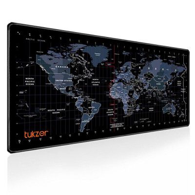 Tukzer World Map Extended Gaming Mouse Pad