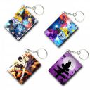 TULOSTA Premium (Pack of 4) Anime Printed Keychain For Bike, Scooty, Car, Acrylic Keyholder...