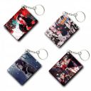 TULOSTA Premium (Pack of 4) Anime Printed Keychain For Bike, Scooty, Car, Acrylic Keyholder...
