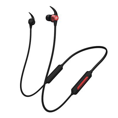 tunez Rhythm R50 Wireless Neckband Earphones V5.0,Type C Charger (Red)