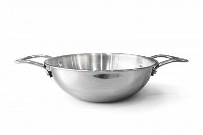 TUNIS Triply Stainless Steel Kadai with Dual Handles | (Kadai SMP)