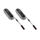 Turbo Spark Ultra Soft Microfiber Car Duster with Extendable Handle for Deep Cleaning Detailing Auto Interior Scratch Free,Cleaning Dashboard Curved Design Multipurpose Car Brush Tool (Grey)(2Pack)...