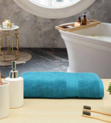 Turquoise Solid 550 GSM Cotton Bath Towel