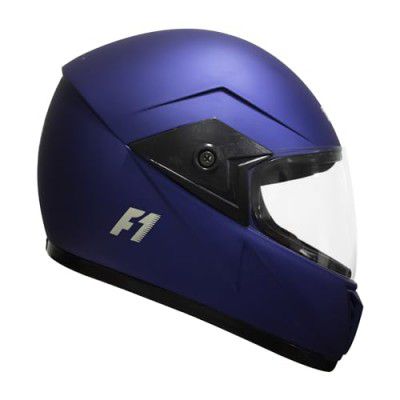 Turtle Helmet F1 Smooth Design with Scratch Resistive Clear Visor & Hard Shell ABS Plastic Full Face Helmet- Parent