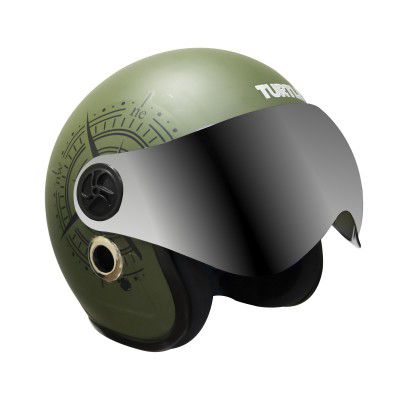 Turtle Helmet Star with Visor Open Face Design