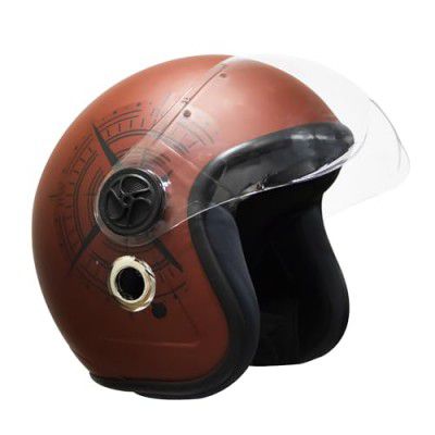 Turtle Helmet Star with Visor Open Face Design with Scratch Resistive Clear Visor & Hard Shell ABS Plastic Helmet-Parent