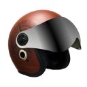 Turtle Helmet Star with Visor Open Face Design with Scratch Resistive Silvr Visor & Hard Shell ABS Plastic Helmet-Parent...