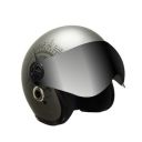 Turtle Helmet Star with Visor Ventilated Design with Scratch Resistive Silver Visor & Hard Shell ABS Plastic Helmet, Grey, Medium Size, (M-58 cm)...