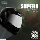 Turtle Helmet Superb Ventilated Design with Scratch Resistive Silver Visor Hard Shell ABS Full Face Helmet-Parent...