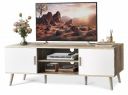 SUPERJARE TV Stand for 55 Inch TV, Entertainment Center with Adjustable Shelf...